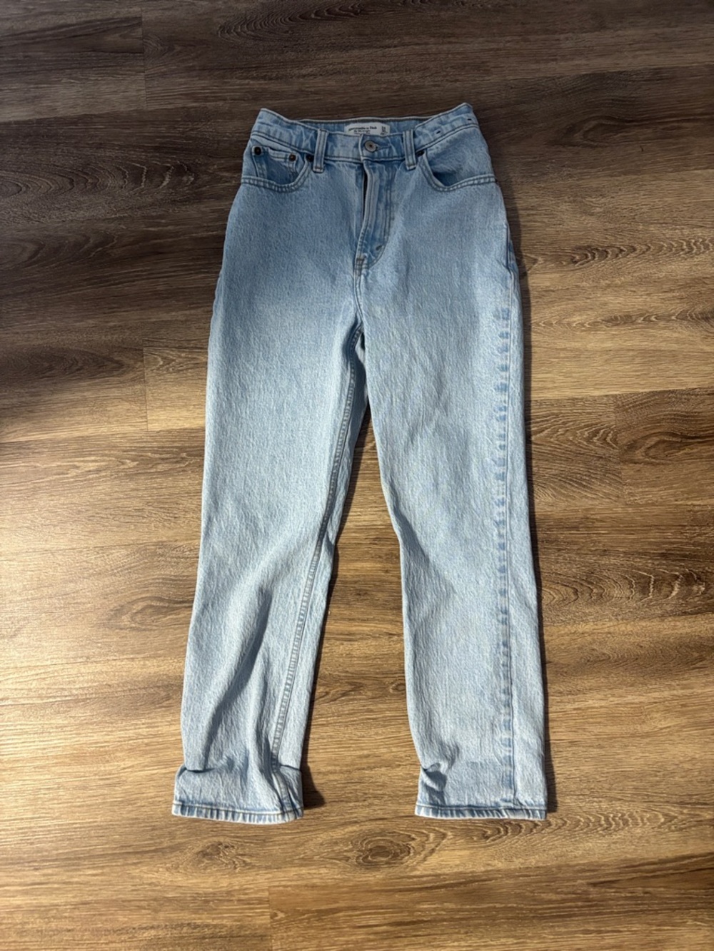 Abercrombie & Fitch Light Wash Straight Leg Jeans Curve Love